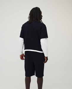 Conjunto de Verano Transpirable con Logotipo Personalizado, Lavado Ácido, Estilo Urbano, Vintage, de Lujo, Camiseta Oversize con Hombros Caídos, Conjunto Liso para Hombre - Product Image 2