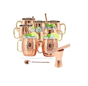 Ensemble de 4 mugs Moscow Mule, motif pierre électroplaqué, revêtement en acier inoxydable 304, parfait pour le vin et la bière - Product Image 2