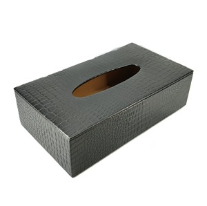 Boîte à mouchoirs en cuir motif crocodile, étui de rangement pour serviettes, design haut de gamme, fournitures de cuisine et d'hôtellerie, fabrication artisanale italienne, vente en gros directe usine - Product Image 6