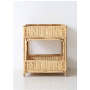 Creative Design Rattan Shelving <b>Basket</b> Room <b>Storage</b> Organizer Durable Hand Crafted Wicker Plant Stand Home Decorative <b>Unit</b> - Product Image 1