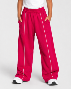 Pantalon de jogging personnalisé pour garçon Raspberry Boy's Custom Contrastline, logo personnalisé, décontracté, surdimensionné, en molleton premium, pantalon décontracté pour garçon - Product Image 1