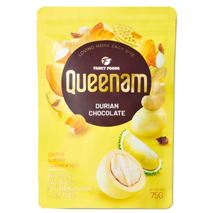 Vente directe usine, meilleures ventes : Dragées chocolatées OEM/ODM HALAL 75G, amandes et noix de cajou enrobées de durian, bonbons, fournisseur export - Product Image 1