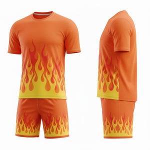 ชุดฟุตบอลเด็กพร้อมกางเกงขาสั้น ชุดสองชิ้นพรีเมียม ชุดฝึกซ้อมฟุตบอล แห้งเร็ว ชุดกีฬา รับผลิตตามแบบ OEM - Product Image 3