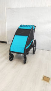 Poussette pour animaux de compagnie, remorque pour vélo, cadre en alliage d'aluminium, léger, suspension indépendante - Product Image 6