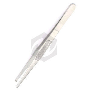 Pinces à tissus chirurgicales 5,5 pouces à 1x2 dents, en acier inoxydable de qualité supérieure, autoclavables, finition satinée, instruments médicaux - Product Image 3