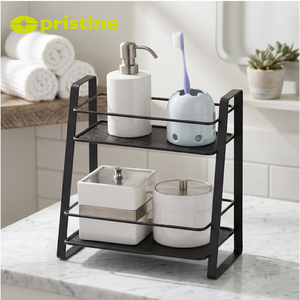 Shopee OEM Shelf Organizer Simple 2 tier Holder Rack Stand <b>Storage</b> <b>Kitchen</b> bathroom DIY Metal Taiwan Manufacturer Home - Product Image 2