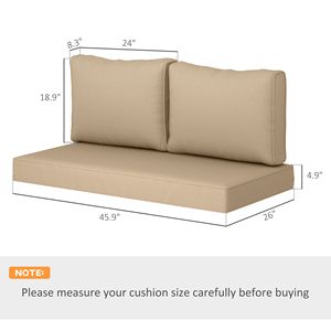 Cojines para Muebles de Patio de 2 Plazas con Funda Extraíble Resistente a la Decoloración - Cojines de Calidad para Exteriores - Product Image 3