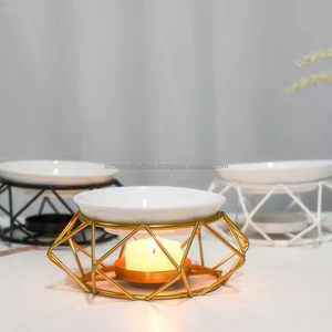 Bougeoirs en fer en métal arôme essentiel huile essentielle brûleur à bougie lanterne à bougie décorative - Product Image 3