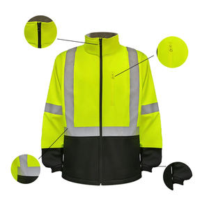 Conjunto de Ropa de Trabajo Reflectante de Poliéster al por Mayor, Alta Visibilidad, Clase 2 Industrial, Chaqueta y Pantalón para Trabajadores de la Construcción - Product Image 4