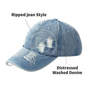 Casquettes en jean de haute qualité, marque privée, personnalisées, nouvelle collection, prix de gros, pour hommes et femmes - Product Image 5