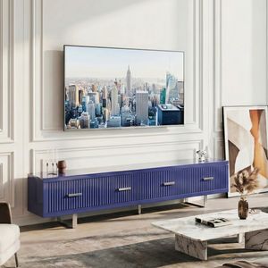 Mobile TV Blu Lucido 200x35x45 cm, Elegante e di Grandi Dimensioni per il Tuo Sistema di Intrattenimento - Product Image 6