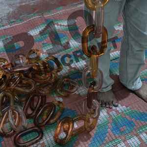 Cadena de eslabones de resina marrón, decoración para el hogar, adorno para colgar en la pared, cadenas de resina hechas a mano para sala de estar, accesorios de decoración de interiores - Product Image 5