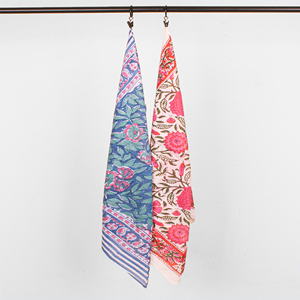 21x21" Craftjaipur Luxury Handkerchief Bandana Hand Drawn Cotton <b>Square</b> <b>Scarf</b> Breathable Casual Spring Fashionable Unisex Wrap - Product Image 2