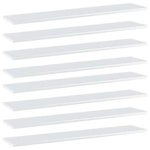 Ensemble de 8 étagères murales en bois d'ingénierie blanc brillant - Product Image 1