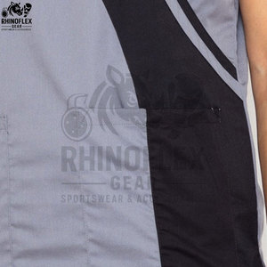 Tenue d'infirmière unisexe Dishang en polyester Dobby haute élasticité, à manches courtes, pour l'été, uniforme d'hôpital et de maison de retraite - Product Image 6