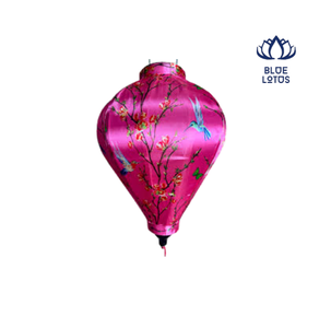 Lanterne en soie et bambou pour l'extérieur BLUE LOTUS, lumière blanche, NOUVELLE ARRIVÉE, décorations pour le Nouvel An, Noël, la Journée de la Terre - Product Image 1