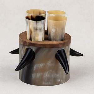 Cuerno de Bebida de Búfalo Natural de Alta Calidad con Temática Vikinga, Hecho a Mano en India, Estilo Animal, Pulido, para Fiestas y Hogar - Product Image 1