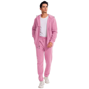 Acid Washed Custom Heavyweight Cotton Hoodie and <b>Sweatpants</b> <b>Set</b> 2 Pieces Blank Vintage Sweatsuits Tracksuits for Unisex - Product Image 4