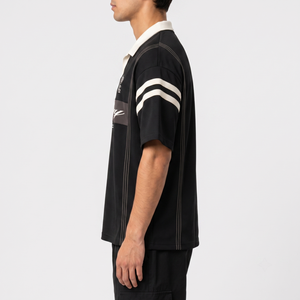 Camiseta de Fútbol Retro para Hombre, Estilo Vintage, Transpirable, con Cuello en V, Cierre de Botones, Diseño Sublimado, Ropa Deportiva Urbana - Product Image 3