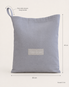 Custom Logo 140 GSM Recycled Cotton Hair Dryer Storage Bag 30x40 cm Hanging Handle Hotel Salon Travel Pouch Wholesale OEM ODM - Product Image 5