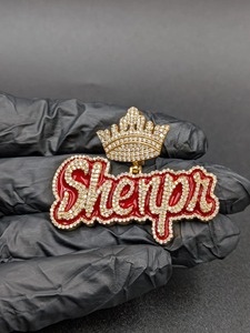 Pendentif Couronne Shenpot avec Strass en Argent 925 et Alliage de Moissanite, Style Hip-Hop, Charme Unisexe, Cadeau - Product Image 1
