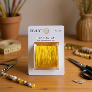 Filo per Macramè Iln 1Mm Giallo 100M Circa per Artigianato - Product Image 3