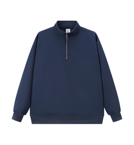 Sudadera con capucha deportiva de golf para hombre, 100% algodón, con cuello alto y media cremallera, corte holgado, bordado con logotipo personalizado OEM, para invierno - Product Image 3