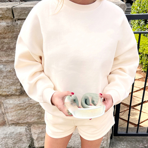 Premium Women Lounge Set Crewneck Sweatshirts Customized Design Embroidery Cotton Fleece Private <b>Label</b> Casual Hoodies Supplier - Product Image 4