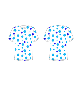 Wholesale Custom Men T Shirt Blue Polka Dot Pattern Graphic Tee High Quality Sublimation Bubble Streetwear Mens <b>Tshirts</b> Bulk Tee - Product Image 1