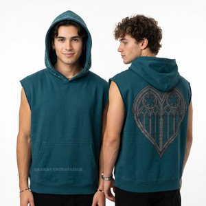 เสื้อฮู้ดดี้สีเขียวลายไทไดสำหรับผู้ชาย แบบสั่งทำพิเศษ แขนสองชั้น สไตล์สตรีทแวร์ ลายกราฟิกต้นไม้รูปหัวใจ เนื้อผ้าหนา ผลิตโดยผู้ผลิตเสื้อผ้า B2B - Product Image 2