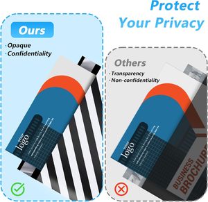 Sacs d'expédition imperméables et résistants aux déchirures Thank You Poly Mailer pour vêtements, sacs postaux robustes avec fermeture auto-adhésive, imprimés à rayures - Product Image 2