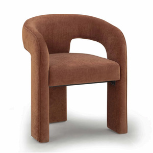 Modern Upholstered Dining <b>Chair</b> <b>Velvet</b> Fabric Armchair Barrel Back Side <b>Chair</b> for Restaurant Hotel Home - Product Image 1