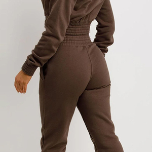 Ensemble de survêtement personnalisé pour femmes, haut court et pantalon de jogging, ensemble deux pièces, survêtement pour femmes grande taille - Product Image 4