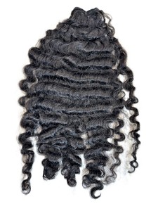 Extensiones de Cabello Humano Virgen, Color Negro Natural, Ondulado Profundo, 3 Paquetes, Cutícula Completa Intacta - Product Image 2