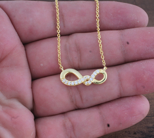Collier fantaisie plaqué argent sterling, poli miroir, fait main, minimaliste, serti de pierres CZ, bijoux de mariage, vente en gros - Product Image 3
