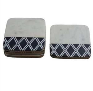 Natural Wooden Classic Coasters 5mm Eco-Friendly Square Handcrafted Coaster Set Home Office <b>Coffee</b> <b>Tables</b> Stylish Surface - Product Image 2