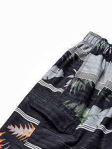 <b>Mens</b> Plus Size Beach Swim <b>Trunks</b> Tropical Print Elastic Waist Drawstring Summer Board Shorts Quick Dry Swimwear - Product Image 4