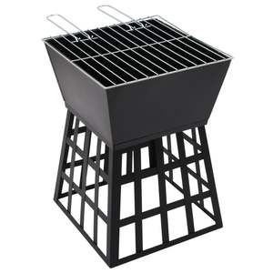 Braciere e Barbecue 2-in-1 in Acciaio 13.4"x13.4"x18.9"-Fornello da Esterno Durevole e Versatile - Product Image 5