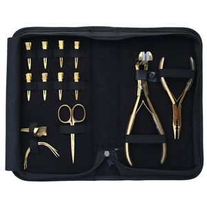 Professional Hair Extension Tools Kit Microbeads Remover Tape In Plier Curved <b>Needle</b> Scissor Parting Finger Sectioning Clips - Product Image 5