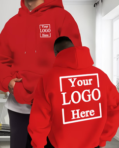 Sweat-shirt à capuche personnalisé avec logo, rouge, décontracté, pour adultes, toutes saisons, vêtements promotionnels, impression numérique, fabriqué au Bangladesh - Product Image 1