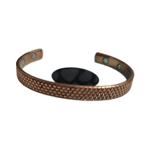 Bracelet indien en métal pur cuivre fabrication bijoux de méditation de guérison Bracelet manchette réglable pour hommes et femmes - Product Image 1