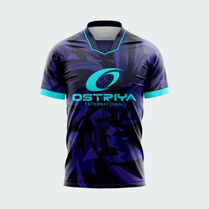 Nouveau Maillot de Football à Col Tricoté avec Logo Frontal Respirant Séchage Rapide Imprimé par Transfert Thermique 100% Polyester Unisexe 2026 - Product Image 4