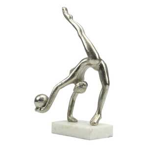 31cm H X 11cm W X 17cm L Modern Silver <b>Figurative</b> Sculpture Handmade Eco-Friendly Durable Metal Art for Living Room Tabletop - Product Image 3