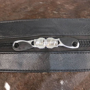 Sac de voyage de luxe en cuir de vachette véritable, fait main, avec fourrure, sac de week-end avec ceinture assortie - Product Image 5