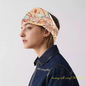 Nouveau Châle de protection solaire pour femme, Grand foulard carré, Foulard de poitrine, Foulard en soie, Foulard de tête, Foulard de luxe pour femme - Product Image 2