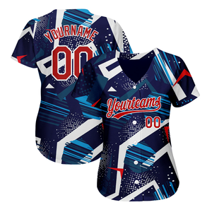 Camiseta de Béisbol Personalizada para Hombre, Sublimada, con Botones, Manga Corta, Diseño con Nombre y Número del Equipo, 100% Poliéster - Product Image 2