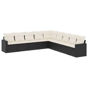 Conjunto de Sofás Modulares Grandes de Ratán PE Negro para Jardín, Muebles de Exterior Elegantes y Duraderos - Product Image 2