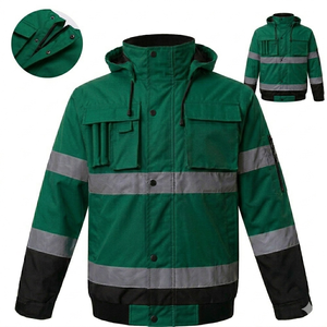 Triple Layers Fire resistant FR Cotton Winter <b>Jacket</b> for Electric station <b>workers</b> - Product Image 2
