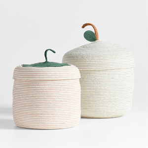 Handmade Woven Cotton Apple And Strawberry <b>Gift</b> <b>Box</b> Ramadan <b>Eid</b> Decoration Handmade Fruit Design Basket - Product Image 2