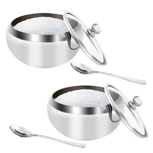 Utensilios de Cocina, Azucareros de Acero Inoxidable Clásicos y Recipientes para Pimienta, Portaazúcar de Acero Inoxidable, Recipiente para Caña de Azúcar - Product Image 4